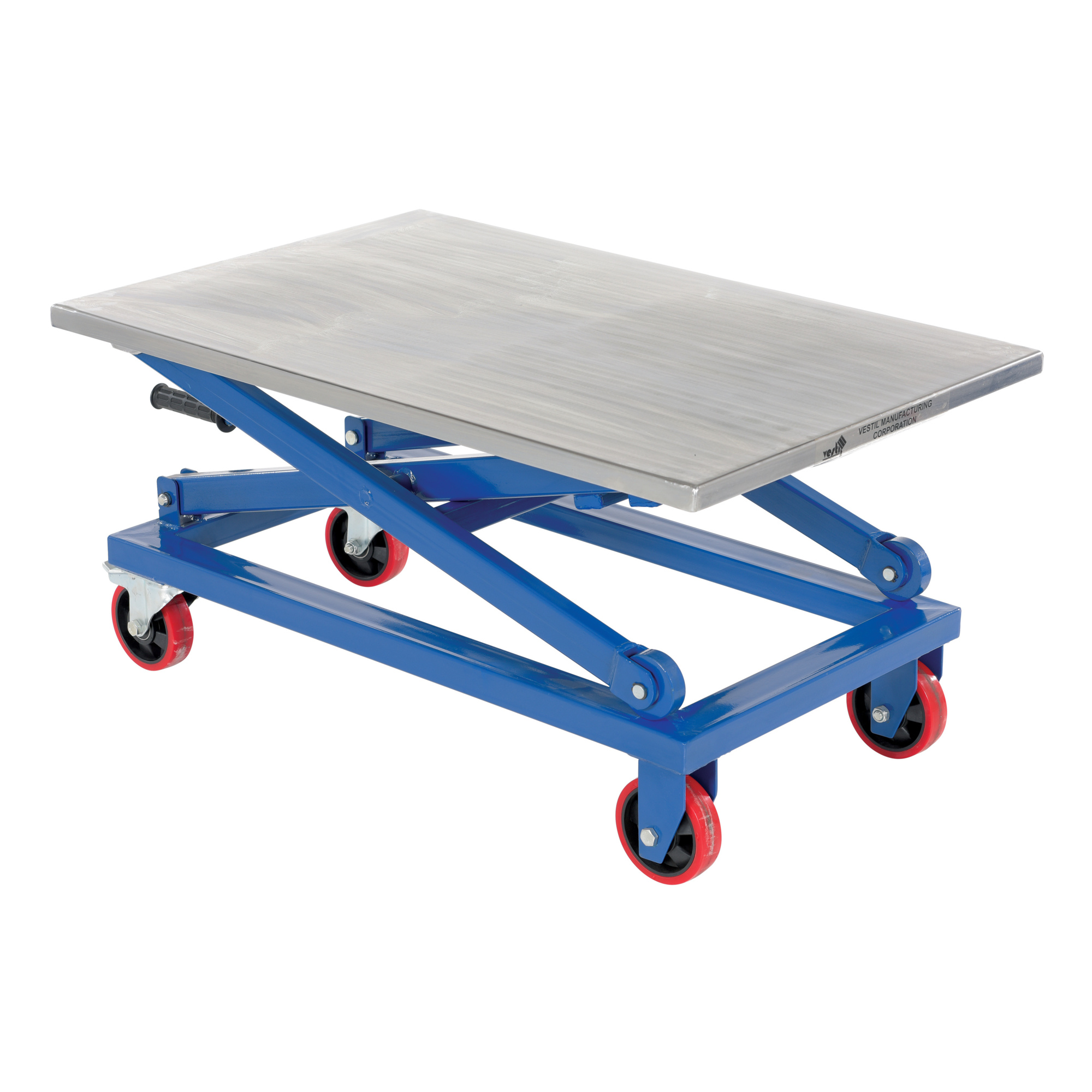 Vestil Mechanical Scissor Cart - 1000-Lb. Capacity, 21in. to 40in. Height, Hand Crank, Model# CART-1000-M